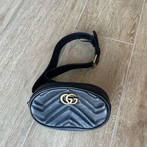 Black GUCCI Leather Belt Bag - Brand New Condition 100% Authentic